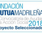 Fundación Mutua Madrileña nos elige como beneficiarias en su VI Convocatoria Anual de Ayudas a Proyectos de Acción Social