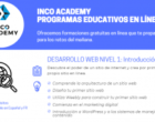 Apúntate al nuevo curso online  “Desarrollo Web Nivel I” con INCO Academy e Isadora Duncan